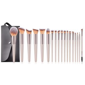 Makeup Brush Set 18Pcs Champagne Synthetic Makeup Brushes Travel Set