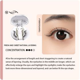 No Glue Soft Magnetic Clip On Eyelashes, Deer Stagger Length Natural Layer Reusable Lashes Sweet Big Eye Daily Makeup