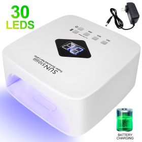 Rechargeable UV LED Nail Lamp With Automatic Sensing 30LEDS Cordless Nail Dryer for Curing Gel PolishProfessional Manicure Tool