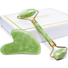 Premium Jade Roller and Gua Sha Gift Box - Facial Massager for Skin Care and Relaxation