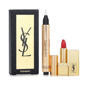 YVES SAINT LAURENT - Touche Eclat Set: 1xTouch Eclat Radiant Touch #N2 + 1x Mini Rouge Pur Couture #N1 LE1215 / 876414 2pcs