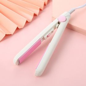 Mini Portable Hair Iron Hair Straightener Curler Professional Hair Irons Ceramic (Color: White)
